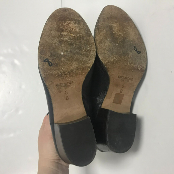 Coach Black Ankle Boots with Fringe Detail - Picture 9 of 11